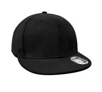 Beechfield - Berretto Unisex PRO-Stretch con Visiera Piatta, Unisex - Adulto, Coperchio, B665, Nero, Taglia Unica