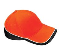 Beechfield - Cappellino 100% Cotone - Unisex (Taglia unica) (Arancio/Nero/Bianco)
