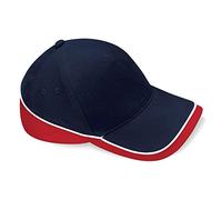 Beechfield - Cappellino da baseball / copricapo da squadra sportiva, unisex blu marino/rosso. Taglia unica