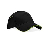Beechfield - Cappellino da baseball - Uomo Schwarz / Limettengrün