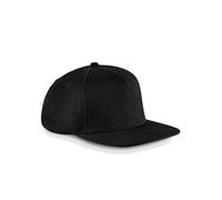 Beechfield - Cappellino Visiera Piatta B660 FNA, Nero, Taglia Unica