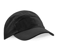 Beechfield Cappello Da Baseball In Nylon Tactel Impermeabile Nero