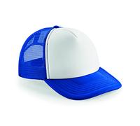Beechfield Junior Snapback Camionista B645- Maglia Posteriore Berretto - Bright Blu Reale/Bianco