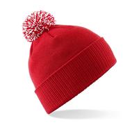 Beechfield Cappello Da Sci Beanie In Acrilico Morbido A Due Strati Con Pom Pom