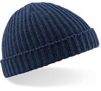 Beechfield Cuffia Beanie Uomo Strick Trawler Dogger Corto