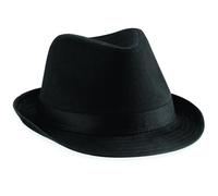 Beechfield Fedora Hat - Unisex Classic Mob Style Spring/Summer Snap-brim Cappell