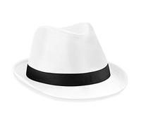 Beechfield Fedora, Uomo, White/Black, Taglia unica