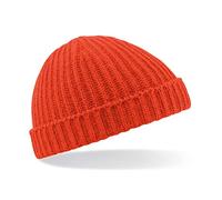 Beechfield Inverno Beanie - a Costine Maglia Casuale Cappello Uomo/Donna - Rosso Fuoco