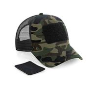 Beechfield Patch Snapback Mesh Back Cotton Trucker Baseball Cap Hat