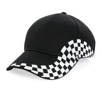 Beechfield RED BLACK BLUE WHITE Twill Racing Grand Prix Cappello Baseball Cap