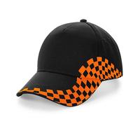 Beechfield RED BLACK BLUE WHITE Twill Racing Grand Prix Cappello Baseball Cap