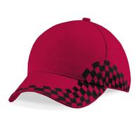 Beechfield RED BLACK BLUE WHITE Twill Racing Grand Prix Cappello Baseball Cap