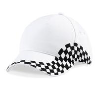 Beechfield RED BLACK BLUE WHITE Twill Racing Grand Prix Cappello Baseball Cap