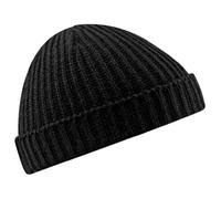 Beechfield Retro Trawler Winter Beanie Hat Cappellino da Baseball, Nero, Taglia Unica Unisex-Adulto