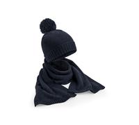 Beechfield Sciarpa a maglia e set regalo beanie B401 - Lusso morbido