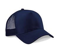 Beechfield Snapback Trucker Half Mesh Hip Hop Cap B640, colore: Navy/French Navy