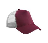Beechfield Snapback Trucker, Unisex, B640.Bur-LGR, Grey/Maroon, Taglia Unica
