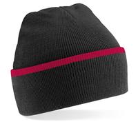 Beechfield Squadra Indossare Beanie -Caldo Inverno Accessorio Sport Molti Colori - Nero/Bright Blu Reale