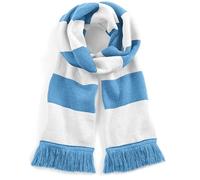 Beechfield stadio Sciarpa - A strisce squadrainverno luminosa colori accessorio - Azzurro/Bianco