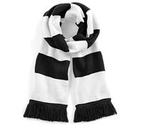 Beechfield stadio Sciarpa - A strisce squadrainverno luminosa colori accessorio - Nero bianco