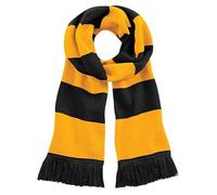 Beechfield Stadium Scarf, Sciarpa Unisex - Adulto, Multicolore (Black/Gold 00), Taglia unica