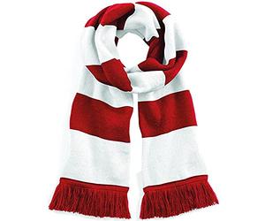 Beechfield Stadium Scarf, Sciarpa Unisex - Adulto, Multicolore (Classic Red/White 00), Taglia unica