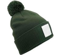 Beechfield Toppa Applique Pom Berretto 100% Riciclato Poliestere Sci Cappello