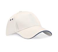 Beechfield Ultimate Contrast Colour Cotton Drill Baseball Sports Golf Cap Hat