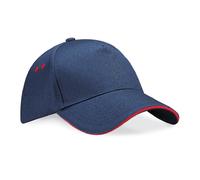Beechfield Ultimate Contrast Colour Cotton Drill Baseball Sports Golf Cap Hat