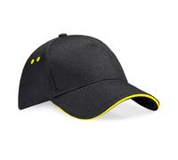 Beechfield Ultimate Contrast Colour Cotton Drill Baseball Sports Golf Cap Hat