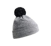 Beechfield Unisex B450 Snowstar Beanie, Unisex - Adulto, Berretto, B450, Grigio, Taglia Unica