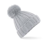Beechfield Verbier Morbido Touch Acrilico Rimovibili Pelliccia Pom Sci Cappello