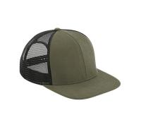 Beechfield Visiera Piatta 6 Pannello Poliestere Twill Rete Schiena Cappello