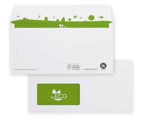 beeco - Buste per lettere, DIN Recycling Con finestra, 500 Pezzi