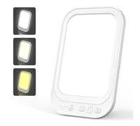 Beedove Lampada per la Terapia della Luce 10000Lux, 4 Timer e 5 Livelli di Luminosità, Pieghevole a 90° per Ufficio/Casa, Lampada Fototerapia Portatile a LED Senza Raggi UV