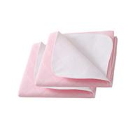 Beedsooth Set di 2 Traversa Impermeabile, Ad alta assorbenza, Traverse lavabili Adatti per Bebè Bambini Adulti Animale Domestico - Rosa, 70x90cm