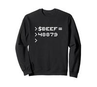 Beef 8-Bit Hex Code Nerd Pixel Terminal Retro Felpa