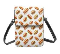 Beef Bacon Burger Print Small Crossbody Bags per le donne, piccole borse in pelle per telefono cellulare borsa a tracolla