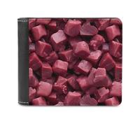 Beef Cubes - Portafoglio sottile con tasca frontale e porta carte di credito, per donne e uomini, Stile:, Taglia unica, Per tutte le stagioni