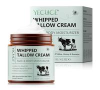 Beef Tallow Cream 120g, Il sego di manzo allevato al pascolo con miele e cera d'api rende la pelle morbida e idratante Crema per il viso e il corpo