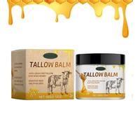Beef Tallow Cream - Crema idratante viso con miele - Tallow and Honey Cream Organic Beef Tallow Balm for Face Moisturizer with Raw Wild Honey, Natural Beef Tallow Lotion for Skin Care (1 pezzo)