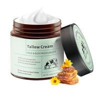 Beef Tallow Cream for Skin, sebo di manzo per la cura della pelle, sebo di manzo e balsamo di miele, crema viso sebo, idratante per viso e corpo, Deep Hydration Softens Dry Skin, Nourishing Tallow