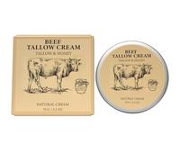 Beef Tallow Crema per la cura della pelle, crema idratante a base di sego di manzo, balsamo per il corpo, crema di manzo, sego di manzo biologico 100% naturale nutrito all'erba, 70 g