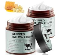 Beef Tallow Crema per viso e corpo, 100% erba foderata sebo di manzo, miele naturale e cera d'api crema idratante, idratazione profonda e cura, Rapido assorbimento Whipped Tallow Balm (2)