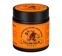 Beef Tallow Face Balm 120g, Lionemanne Balsamo per il Viso al Sego e al Miele, 100% Naturale Nutrito con Erba Sego di Manzo, Tallow Cream per Viso e Corpo, Idratazione Profonda- Arancio