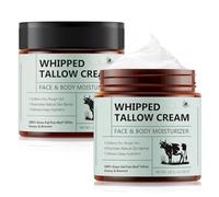 Beef Tallow Face Cream 2 confezioni, Sego di Manzo per Cura della Pelle, Balsamo di Sego e Miele Biologico al 100% Naturale per Viso e Corpo, Crema Viso Sego, Idratazione Profonda, Lenisce Secchezza