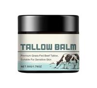 Beef Tallow Face Cream, 50 g Organic Whipped Butter Cream, Moisturizing Lozione, Adorable Compact Soothing Balm for Hands, Body, Face, Dry Skin, Day and Night Use