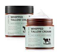Beef Tallow Face Cream, Beef Tallow Skin Care Moisturiser, Grass Fed Tallow e Miele, Sego di Manzo Idrata a Fondo Viso e Corpo, Riduce le Irritazioni e la Sensibilità, 2pcs
