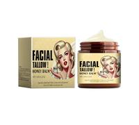 Beef Tallow Skincare, balsamo da 120 g di sebo di manzo e miele per pelle, Tallow Cream Bio, sego di manzo nutrito con erba e miele selvatico crudo, idratante per viso e corpo (1 pezzo)
