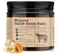 Beef Tallow Skincare Crema, 100% Erba Foderata Sebo Di Manzo Bio, Miele Naturale e Cera D'api, Crema Idratante per Viso e Corpo, Idratazione Profonda, Balsamo Whipped Tallow